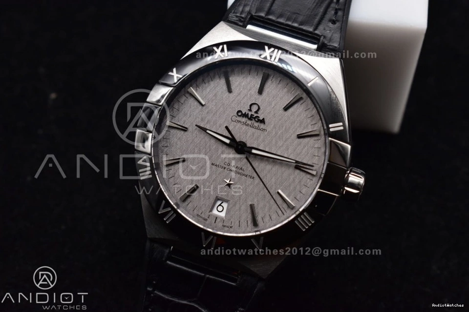 418 Gummy Dial Sophisticated Super Edition Strap A8900 Gray SS 1:1 Black Best on Constellation SBF Clone 0409
